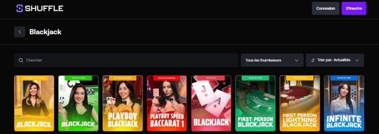 Shuffle Casino Blackjack