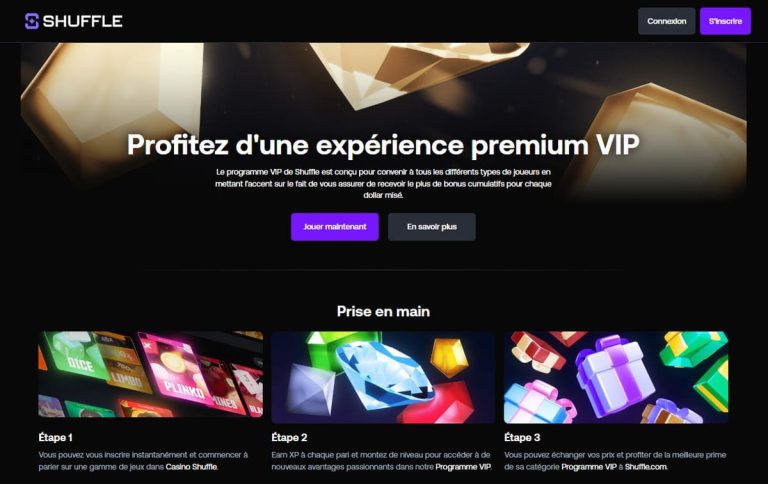 Shuffle Casino programme VIP